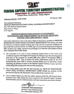 Wike revokes PDP secretariat land in Abuja