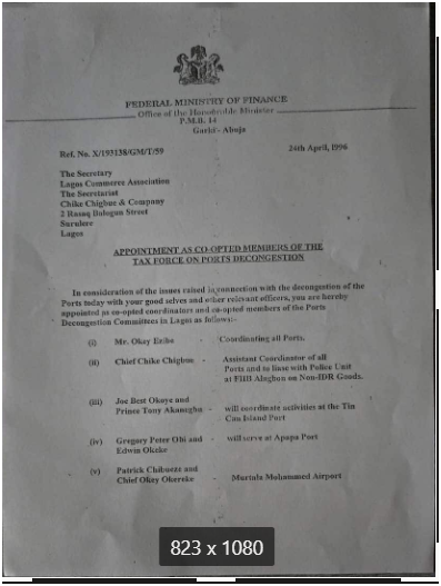 Peter Obi Abacha taskforce